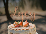 Custom Name Birthday Cake Topper Personalized Name Cake Topper for Baby Shower Gift for Birthday Graduation Cake Topper Made with Wood designLEE Studio