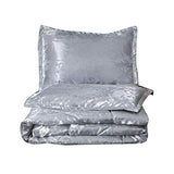 Raytrue-X Twin Comforter, Silver Silk Jacquard Bedding Comforter Sets, 3 Pieces Grey Lightweight Quilt, All Season Comforter for Twin Bed, Ultra Soft Microfiber, Matching 2 Pillow Shams, Twin/Twin XL Raytrue-X