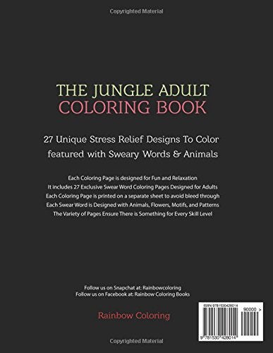 Swear Word Coloring Book: The Jungle Adult Coloring Book featured with Sweary Words & Animals CREATESPACE