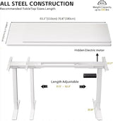 GallopFun 330lbs Dual Motor Standing Desk Frame for 43.3 to 70.8″ Desktop, Electric Adjustable Legs with Memory Presets, Stand Up Desk Frame Workstation for Home Office, White Frame Only GallopFun