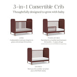 Namesake Brimsley Tambour 3-in-1 Convertible Crib in Crimson, GREENGUARD Gold Certified NAMESAKE