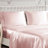 Juliette Leblanc New York Silky Satin Queen Pillowcase Set - Pink Pillow Cover Set - Luxury Satin Bedding 2-Piece Set Juliette LaBlanc