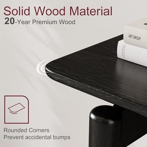 AQIMUELE Wood Console Table Black Entryway Table, Thin Console Table, Sofa Tables for Living Room (39.4'') AQIMUELE