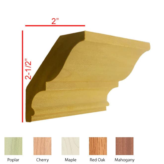 EWCR17 Crown Moulding Trim, 3/4" x 3-3/16", Maple, 94" Newmouldings