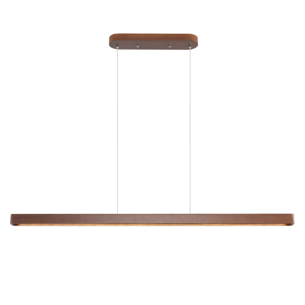 YISDESIGN 71" Wood Linear Pendant Light Wood Linear Dinning Room Light Island Lights LED Dimmable Linear Chandelier 40w for Dining Room Pool Table Walnut Color YISDESIGN