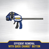 IRWIN QUICK-GRIP Bar Clamps for Woodworking, One-Handed, Heavy-Duty, 12" (1964712) IRWIN