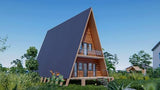 36'x20' A-Frame Cabin Plans with Loft - Detailed Floor Plans, Elevations, Electrical Layout, and More
