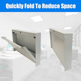 biosp Folding Wall Mounted Desk, Lockable Wall-Mounted Workstation, 50 LBS Capacity, 20''W x 3.38''D x 16.4''H, Murphy Desk, Fold Down Floating Desk with Magnetic Closure for Office Factory, White biosp