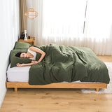 COTTEBED Ultra-Soft Cozy Twin Bedding Comforter Sets Bed, Lightweight All Season Use Warm Fluffy, Made with Washed PolyCotton Microfiber Fabric,1 Comforter 1 Pillow Sham, Twin/Twin XL Dark Olive Green COTTEBED
