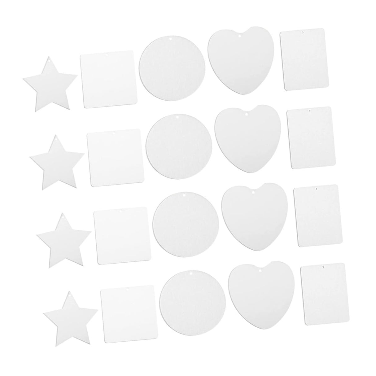 GRADENEVE 40 Pcs Sublimation Blanks DIY Sublimation Blanks White Sublimation Car Air Freshener DIY Felt GRADENEVE