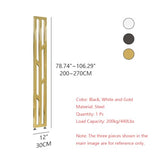 Floor to Ceiling Room Divider, Metal Room Divider, Entrance Hall Partition Screen Column Floor to Ceiling, Column Decor Grille Adjustable Height for Teahouse Coffee Shop Hotel (Black,270cm / 106.29"H) VIBRFURE