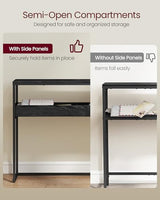 VASAGLE 2-Tier Entryway Table, Narrow Console Table, Semi-Open Compartments, 9.4 x 39.4 x 31.5 Inches, for Hallway, Living Room, Ebony Black and Ink Black ULNT091B01 VASAGLE