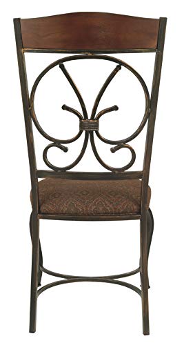 Signature Design by Ashley Glambrey Old World Dining Chair with Cushion, 4 Count,, Brown - WoodArtSupply