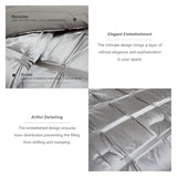 Lanest Housing Full/Queen Size Satin Comforter Set Grey, 3 Pieces Soft and Lightweight Silk Bedding, All Season Fluffy Down Alternative Comforter Bed Set Lanest Housing