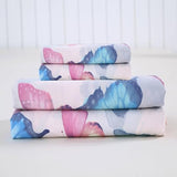 SDIII Colorful Butterfly Full Fitted Sheet with 2 Pillowcases, Not Including Flat Sheet, Soft Microfiber Deep Pocket Butterfly Bed Sheets Full Girls SDIII