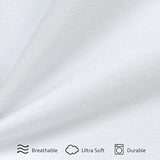 Cot Sheets 31" x 75"(2 Pack), Cot Fitted Sheet Ultra Soft and Breathable Snug Fit for Narrow Twin Mattress/Camp Bunk Beds/RVs Bunk/Guest Beds/Army Cots/Trifold Mattress Grey and White, Cover Only Moonsea