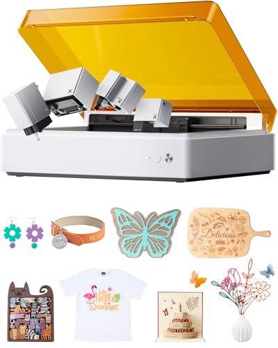 xTool M1 Ultra Laser Cutter and Engraver Machine, 4-in-1 Craft Machine with 10W Laser Engraver, Inkjet Printing, Blade Cutting, Pen Drawing, Easy to Use on 1000+ Materials - Advanced Bundle xTool