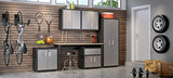 Manhattan Comfort Fortress Rolling 2 Door Garage Storage Cabinet, Black/Gray Manhattan Comfort