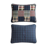 Eddie Bauer - Queen Quilt Set, Cotton Reversible Bedding with Matching Shams, Luxurious Bedding Set (Madrona Navy/Red, Queen) Eddie Bauer