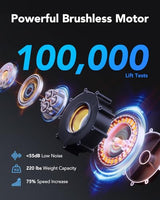 HUANUO 71 x 30 inch Electric Standing Desk, Powerful Brushless Motor Large Height Adjustable Table, 4 Memory Preset Sit Stand Up Desk, Home Office Computer Table with Thick T-Shaped Frame, Natural HUANUO