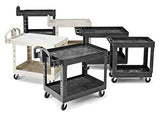 Rubbermaid Commercial Products 2-Shelf Utility/Service Cart, Medium, Lipped Shelves, Standard Handle, 500 lbs. Capacity, for Rubbermaid Commercial Products