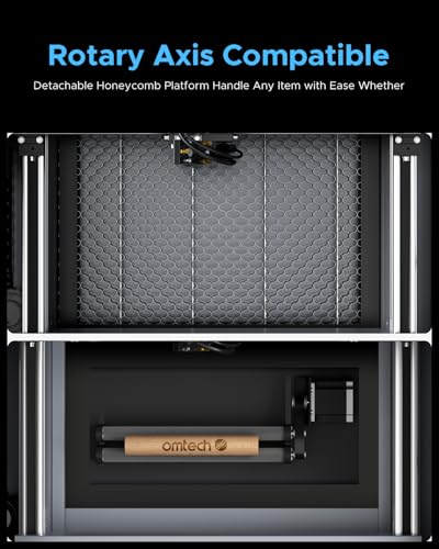 OMTech K40+ CO2 Laser Engraver with LightBurn and CW-3000 Water Chiller, 8"x12" 45W Desktop Laser Engraving Machine for Home Use, LaserGRBL LightBurn Compatible, Adjustable Laser Head Air Assist OMTech