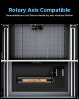 OMTech K40+ CO2 Laser Engraver with LightBurn and CW-3000 Water Chiller, 8"x12" 45W Desktop Laser Engraving Machine for Home Use, LaserGRBL LightBurn Compatible, Adjustable Laser Head Air Assist OMTech
