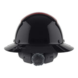DAX Fiber Resin Full Brim Hard Hat (50/50 Gloss Red/Black) LIFT Safety