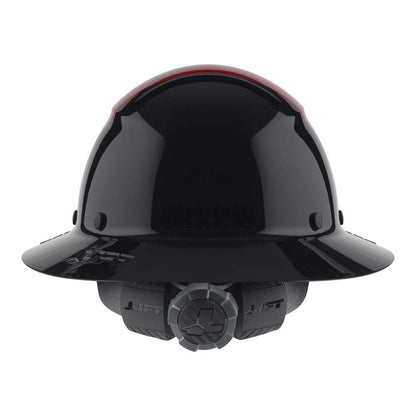 DAX Fiber Resin Full Brim Hard Hat (50/50 Gloss Red/Black) - WoodArtSupply