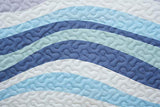 C&F Home Sea Waves Seawaves Blue Ocean Coastal Theme Twin Bed 2-Piece Beach Reversible Coverlet Lightweight Quilt Set with 1 Sham Reversible Bedding Coverlet Comforter Nautical Bedding Set Twin 2 C&F Home