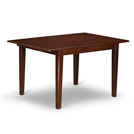 East West Furniture Norfolk Dining Room Rectangle Kitchen Table Top with Butterfly Leaf, 32x54 Inch, Nft-mah-t East West Furniture