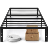 Twin Size Bed Frame, 14 Inch Metal Platform Bed Frames with Heavy Duty Steel Slat Support, No Box Spring Needed, Easy Assembly, Under Bed Storage SageNest