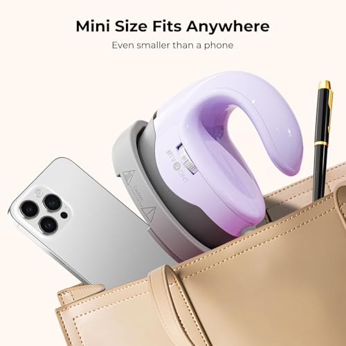 HTVRONT Heat Press H1 Mini Heat Press Machine, Small Heat Press Portable Iron Press Machine for T Shirts, Hats, Heating Transfer Projects (H1 Lavender Purple) HTVRONT