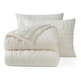 UGG Full/Queen Quilt Set - 3pc Bed Spread with 2 Pillow Shams, All Season Luxury Bedding, Lightweight Quilted Soft Textured Comforter, Cozy Coastal Queen Quilt Set, Beige Snow (Tide Devon) UGG