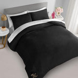 Juicy Couture Black Velour Full/Queen Comforter Set - 3 Piece Luxury Bedding Ensemble Juicy Couture