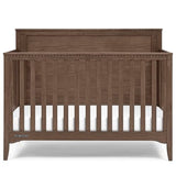 Delta Children Kendall 6-in1 Convertible Crib - Converts from Baby Crib to Toddler Bed, Daybed, Sofa Bed and Full-Size Bed with and Without Footboard, Fits Full-Size Crib Mattress, Teak Brown