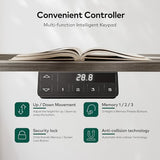 FEZIBO 55 x 25 Inch Height Adjustable Electric Standing Desk with Double Drawers&Keyboard Tray, Stand Up Desk with LED Strips, Sit Stand Desk with Monitor Stand, Rustic Grey FEZIBO