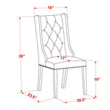 East West Furniture Milan 5 Piece Dinette Set Includes a Rectangle Dining Room Table with Butterfly Leaf and 4 Light Sable Linen Fabric Upholstered Chairs, 36x54 Inch, MLFO5-MAH-47 East West Furniture