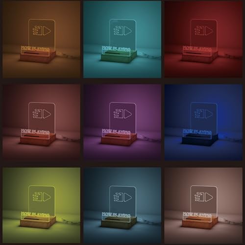 hopeme Light Up Now Playing Vinyl Stand, RGB LED Record Display Holder, Solid Wood Base with Customizable Lighting, Now Playing Vinyl Album Storage for Music Lovers hopeme