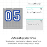 Cricut® SportFlex Iron-On, Black (5 ft) - HTV Heat Transfer Vinyl for Sportswear Cricut