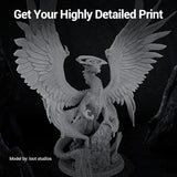 UNIFORMATION HD 3D Printer Resin Standard Fast UV Curing Plant-Based 3D Resin Liquid with High Precision Low Viscosity Suit for SLA/LCD/DLP Printing Miniatures, Garage Kits, HD Grey 1KG Uniformation