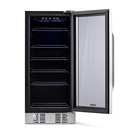 NewAir Beverage Refrigerator Cooler with 96 Can Capacity - Built-in Mini Bar Beer Fridge for Bedroom, Dorm, Office - Small Refrigerator Cools to 34F Perfect For Beer, Soda, And Drinks NewAir