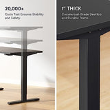 FLEXISPOT Standing Desk 55 x 28 Inches Stand Up Desk Workstation Home Office Computer Height Adjustable Desk (Black Frame + 55" Black Top 2 Packages) FLEXISPOT