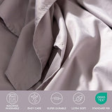 ClevaHome Queen Size Sheet Set - 6 Piece Soft Breathable Luxury Bed Sheet Set - Shrinkage & Fade Resistant Embroidered Bedding Sheet with Deep Pocket, 2 Extra Pillowcases (Queen, Purple Dove) Cleva