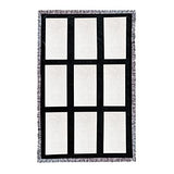 9-Panel Blank Sublimation Plush Velvet Blanket with Soft Edge Frills, DIY Velvet Blanket, Soft Sublimation Blanket, Black, 40 x 60'' Generic