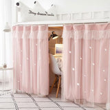 XGOPTS 1 Panel Dorm Bunk Bed Curtain Students Dormitory Bottom Bed Cloth Curtain Dustproof Single Bed Blackout Curtains Net Panels Loft Bedding Canopy Tent Spread Curtain Shading Drapes XGOPTS