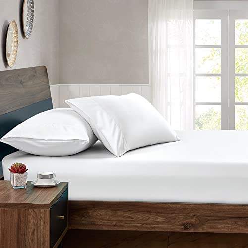 FreshCulture Twin Fitted Sheets, Bulk Pack of 6, Deep Pocket, Soft Microfiber Bottom Sheets for Home, Salons, Hotels, Twin Size Fitted Sheets Only (White) FreshCulture