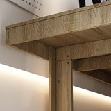 ECACAD 7FT Conference Table for 6-8 People, Large Rectangular Meeting Table, Modern Seminar Table for Office Meeting Conference Room, Brown (86.6”L x 47.2”W x 29.4”H) ECACAD