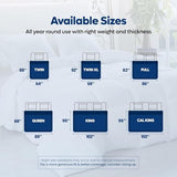Utopia Bedding Comforters California King Size, All Season Duvet Insert, Down Alternative Box Stitched Bed Comforter with Corner Tabs, Machine Washable (White) Utopia Bedding