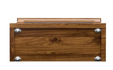 TEVUTEVU 28 inch TV Stand with Electric Fireplace, 1500W Heater & Remote Control, Mobile Entertainment Center with Wheels, 4 Adjustable Flame Settings,Timing Funcion, for Living Room,Dark Oak TEVUTEVU